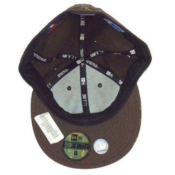 Chicago White Sox MLB New Era 59Fifty Brown Gold Fitted Cap Size 8 Wool - Picture 6 of 8